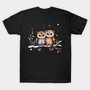 Cute Snow Owls T-Shirt